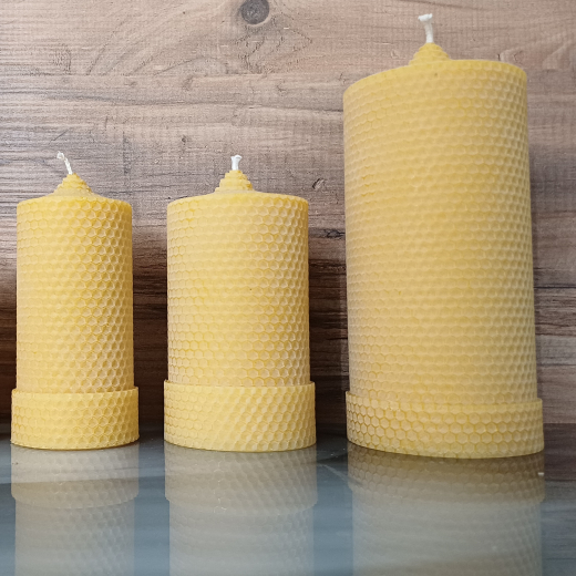 Bienenwachskerzen gedreht
