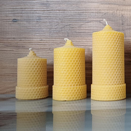 Bienenwachskerzen gedreht