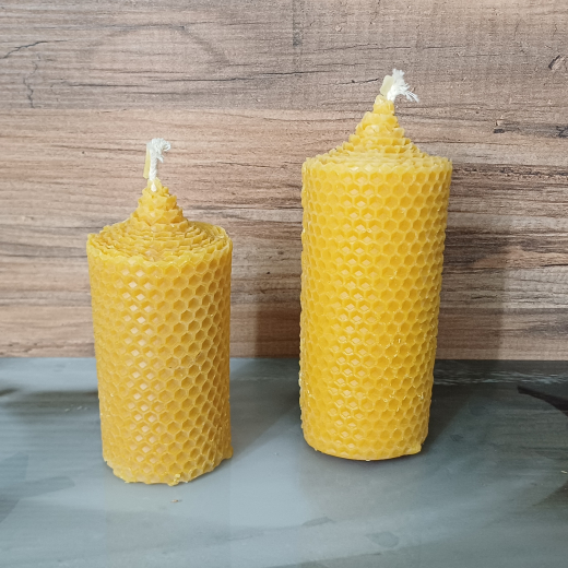 Bienenwachskerzen außen Wabe 2