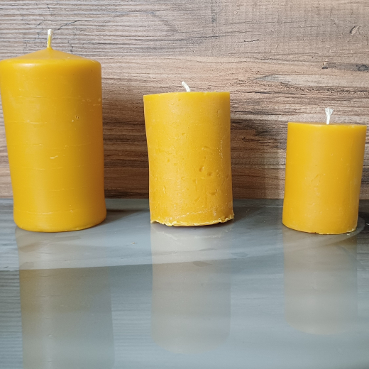Bienenwachskerzen außen glatt