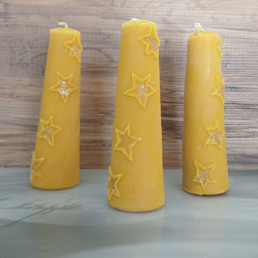Bienenwachskerze konisch Stern