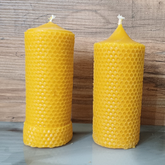 Bienenwachskerzen außen Wabe